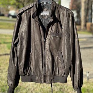 80s Vintage BLACK Members Only Cafe Racer Bomber Grand Prix Size 42